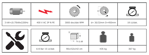 informacoes tecnicas sk-450